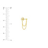 Diamond-Cut Bead Chain Duo Huggie Earrings