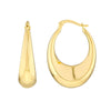 Graduated Puff Polished Hoop Earrings
