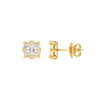 1.0tcw Diamond Cluster Stud Earrings