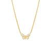 Plated Sterling Silver Mini Butterfly Necklace