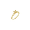 14K Yellow 6.5 mm Round Solitaire Engagement Ring Mounting