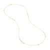 Saturn Chain Bezel Long Necklace