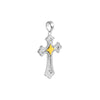 Diamond Shaped Fleur De Lis Cross