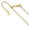 14K Polished Adjustable Box Chain Anklet