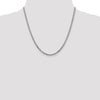 14K White Gold 2.9mm Flat Beveled Curb Chain