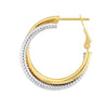 Entwined Hoop Earrings in Two-Tone with Omega Back