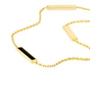 Black Enamel Alternating Bar Anklet