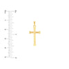 11mm Double Sided D/C Twisted Cross Pendant