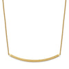 14K Polished D/C with 2in ext. Bar Necklace