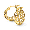 14K Polished Hinged Hoop Earrings