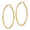10K Polished Hinged Hoop Earrings