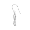 Plated Sterling Silver Infinity Dangle Earrings