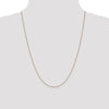 14K Rose Gold .7mm Box with Lobster Clasp Chain