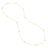 Sterling Silver Polished Bead Station Long Necklace