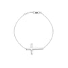 Large Sideways Cross on Chain Bracelet
