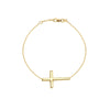 Large Sideways Cross on Chain Bracelet