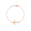 Large Sideways Cross on Chain Bracelet