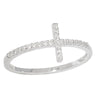 Sideways Cross Ring with 1/6tcw Diamond