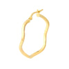 Square Tubing Wave Hoop Earrings