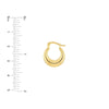Beaded Edge Mini Hoop Earrings