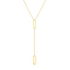 Paper Clip Accented Y-Necklace