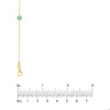 Lt. Turquoise Enamel Round Evil Eye Station Necklace