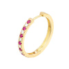 Ruby &amp; Diamond Hoop Earrings (3/8tcw)