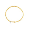 Sterling Silver Polished Bead Stretch Bracelet