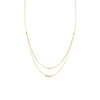 Graduating Diamond Bezels Duet Necklace