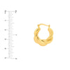 Twisted Round Hoop Earrings