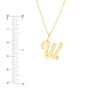 Script 'W' with Diamond Bezel Necklace