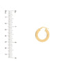 15mm Round Square Tube Hoop Earrings