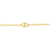 Double Chain Bracelet with Puff Mariner Element