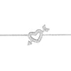 Mini CZ Heart and Arrow Adjustable Bracelet