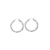 Sterling Silver Twisted Hoop Earrings