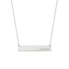Loved Bar Necklace in Plated Sterling Silver