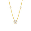 3/4tcw Diamond Cluster &amp; Bezel Station Necklace
