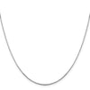 14K White Gold 1mm Sparkle Octagonal Box Chain