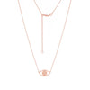 Evil Eye Cutout Adjustable Necklace