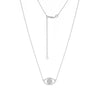 Evil Eye Cutout Adjustable Necklace