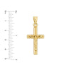 3D Concave Textured Crucifix Pendant