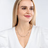 Two Tone Alternating Textured Link Necklace