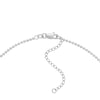 Sterling Silver Enamel Bar with Peace Mixed Charm Necklace