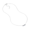 Mini Sapphire Bezel and Bead Station Necklace