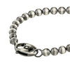 Sterling Silver 5mm Round Bead Mariner Lock Chain Bracelet