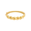 Textured and Polished Twist Bangle Bracelet