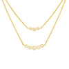 Graduating Diamond Bezels Duet Necklace