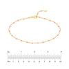 Baby Pink Enamel Bead Piatto Chain