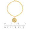 Antique Coin on Rolo Chain Adj. Bracelet