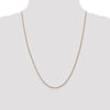 14K Rose Gold 1mm Singapore with Lobster Clasp Chain